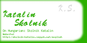 katalin skolnik business card